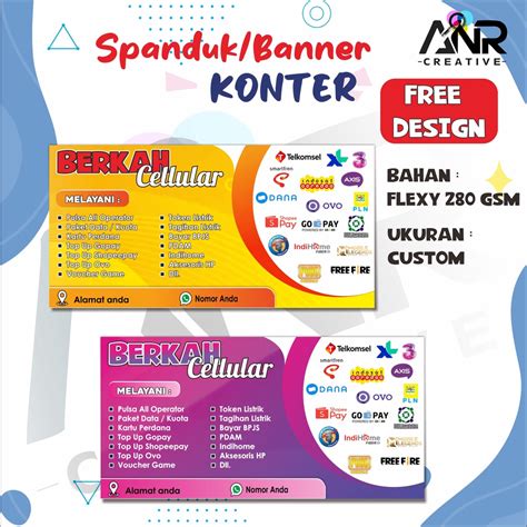 Jual Spanduk Konter Spanduk Konter Murah Spanduk Konter Pulsa Banner