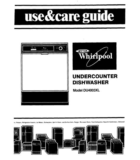 Whirlpool 955 Dishwasher User Manual