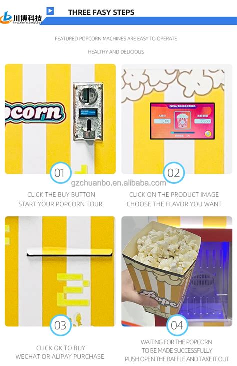 New Popcorn Vending Machine Delicious Health Popcorn Making Fun