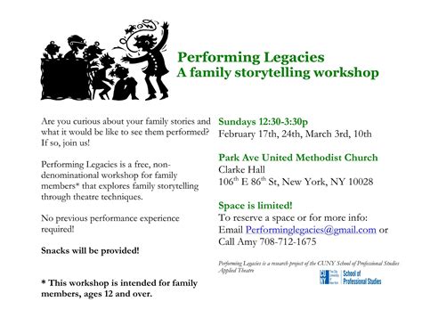 Performing Legacies: A Family Storytelling Workshop - Home