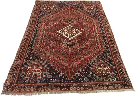 X Antique Hand Knotted Persian Shiraz Rug Exclusive