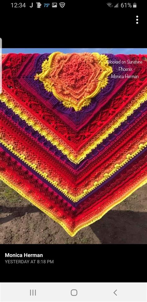 A Crocheted Afghan Is Shown On The Screen And It Looks Like It Has Been