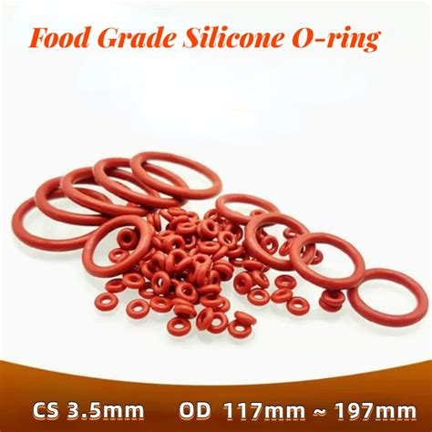 1pcs VMQ Silicone O Ring CS 3 5mm OD 117mm 197mm Food Grade Waterproof