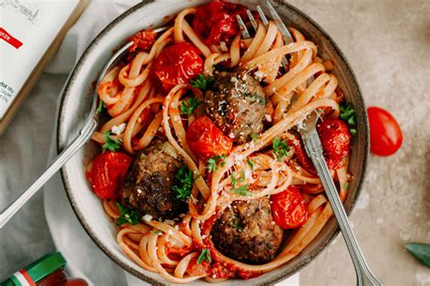 Linguine Aux Boulettes De Viande En Sauce Tomate Kiss My Chef