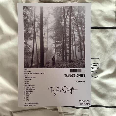 Folklore Taylor Swift Poster A4 premium photo... - Depop