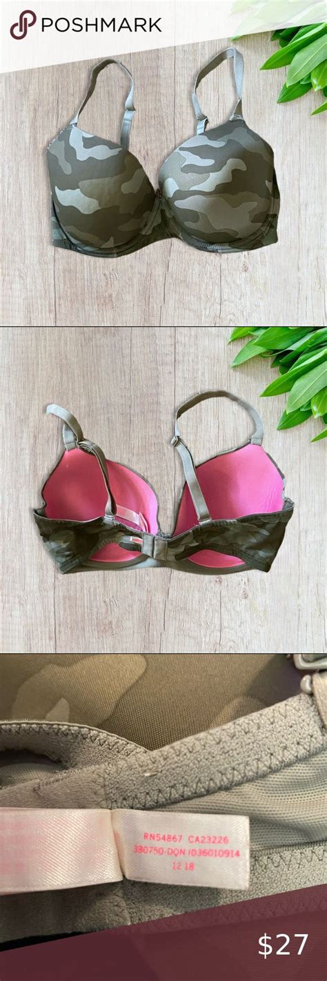 Pink Victorias Secret Wear Everywhere Lightly Lined Camo Underwire Bra