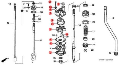 Zw Honda Marine Complete Water Pump Rebuild Kit For Bf A