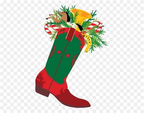 Cowboy Santa Clipart - Santa Boots Clipart - FlyClipart