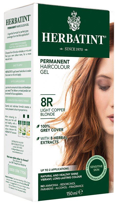 Herbatint Hair Colours 8R Light Copper Blonde 150ml NuLeaf Health Shop