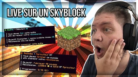 Live Minecraft Skyblock Je Build Ma Maison Youtube