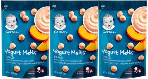 Gerber Yogurt Melts Peach 1 Oz