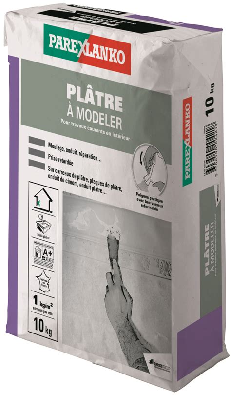 Plâtre à modeler 10kg PAREXLANKO Mr Bricolage