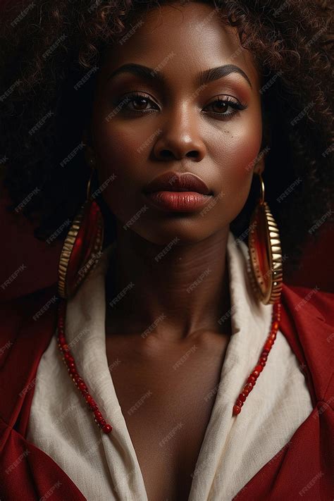 Premium Photo Portrait Of Beautiful Black Woman