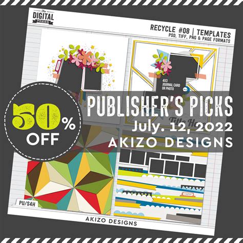 50 OFF Time Saving Recycle 08 Templates Akizo Designs DSB