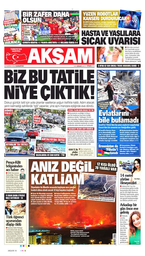 Ak Am Gazetesi Ak Am Man Et Oku Haberler Haziran