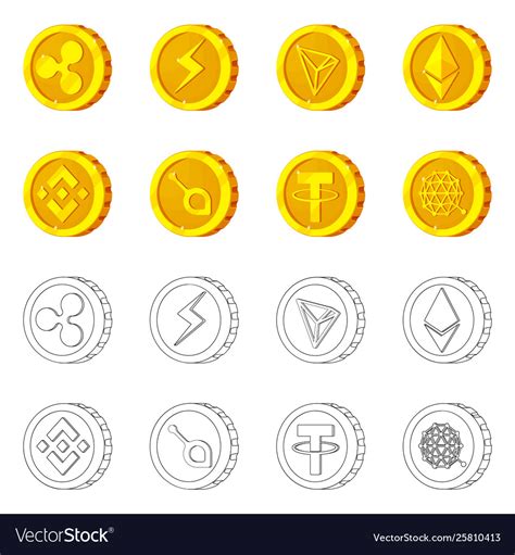 Design Cryptocurrency And Coin Logo Royalty Free Vector