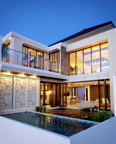 Desain Rumah Mewah 1 dan 2 Lantai Style Villa Bali Modern di Jakarta ...