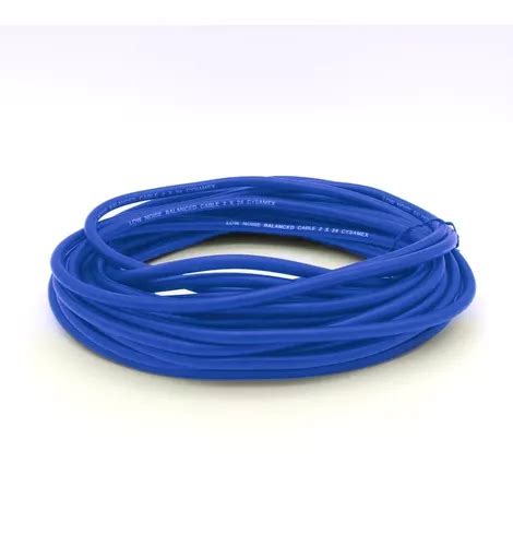 Cable Para Micr Fono X Azul Audio Video Rollo De Mts