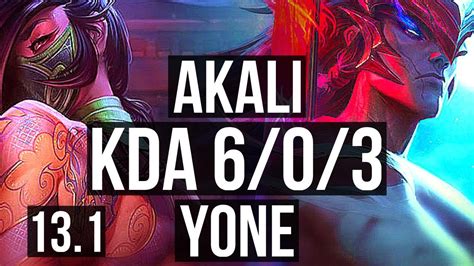 Akali Vs Yone Mid Games K Mastery Dominating Kr