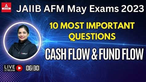 JAIIB May 2023 AFM 10 Most Important Questions Cash Flow Fund