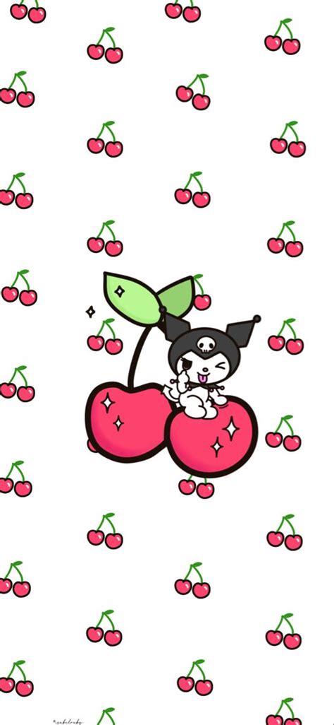 Cherry Kuromi Iphone Wallpaper Pink Wallpaper Iphone Walpaper Hello