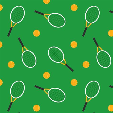 Seamless pattern with tennis racket and ball. Pattern for Tennis ...