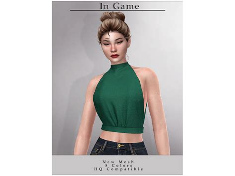 The Sims Resource Halterneck Blouse T