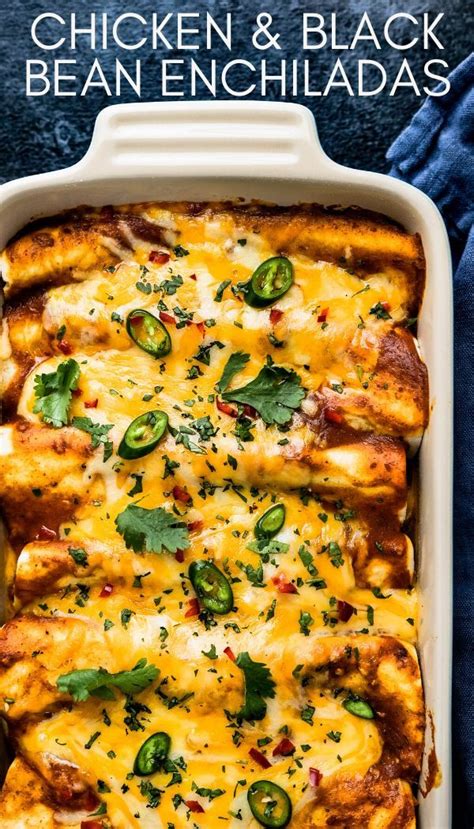 Chicken And Black Bean Enchiladas Recipe Easy Enchilada Recipe