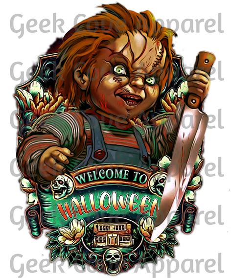 Halloween Chucky, Digital Silhouette PNG Clip Art for All Your Designs - Etsy