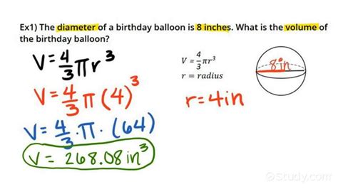 Volume Of A Sphere Problems