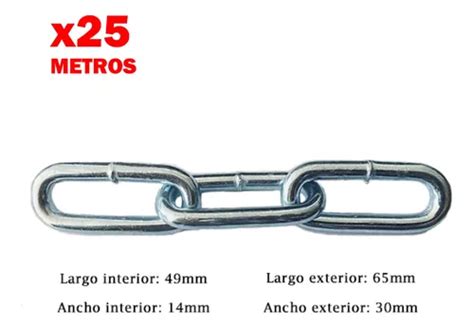 Cadena Galvanizada Eslab N Largo Mm Metros Ferreonline Cuotas