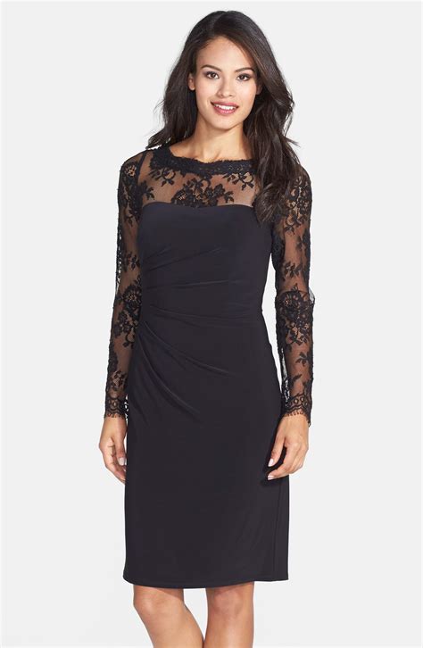 Eliza J Lace And Jersey Sheath Dress Nordstrom