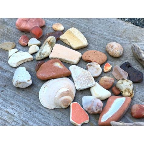 Sea Glass Beach Pottery Collection 36 Piece Maine Beach Collection 35 Liked On Polyvore