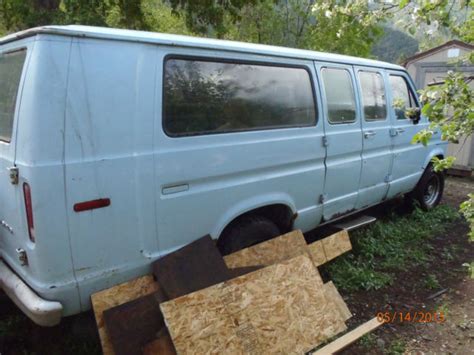 Ford E Series Van Extended Passenger Van Blue For Sale