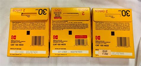 Kodak Gold Disc Film Pk Exposures Kodacolor Print Exp