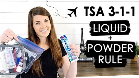 TSA 3 1 1 LIQUID POWDER RULE FOR CARRY ON BAG Everything You Need