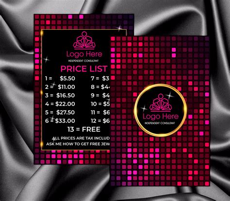 Paparazzi Kit Custom Price List Instant Download Neon Glitte