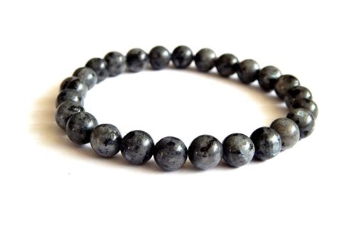 Bracelet Homme En Perles Fines De Labradorite Bijoux Pour Hommes Par