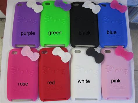 Hot Design Hello Kitty Soft Silicone Cases With Cute Bow Silicon Cover For Ipod Touch 4 China