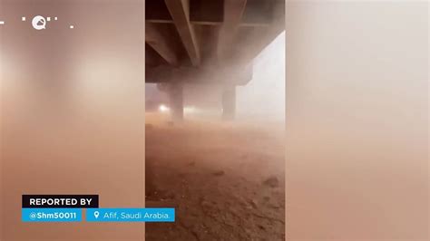 Strong Storms Causing Serious Flooding In Afif Saudi Arabia