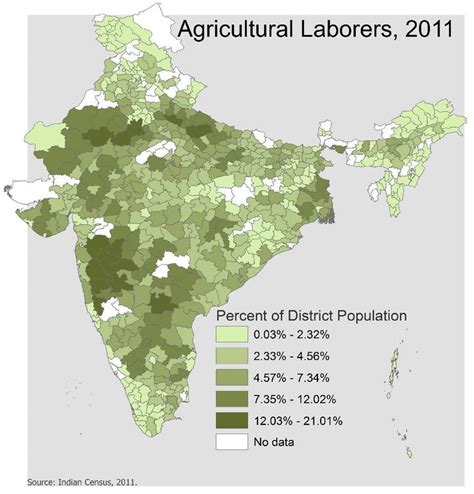 8 This map represents main agricultural laborers as a percentage of the ...