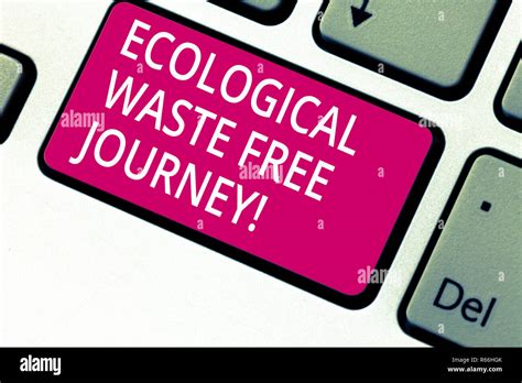 Handwriting Text Ecological Waste Free Journey Concept Meaning