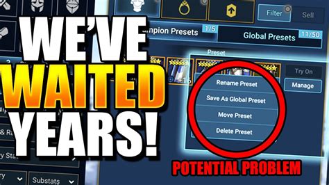 Gear Presets Are Coming Will It Destroy Your Silver Raid Shadow