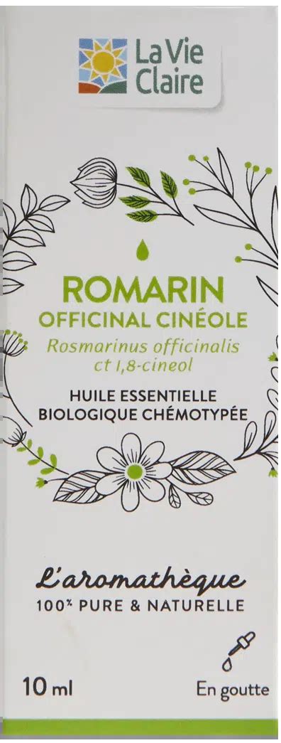 Huile Essentielle De Romarin Cin Ole Bio La Vie Claire