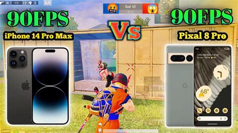 IPhone 14 Pro Max Vs Google Pixal 8 Pro Bgmi Test 90FPS Vs 90FPS