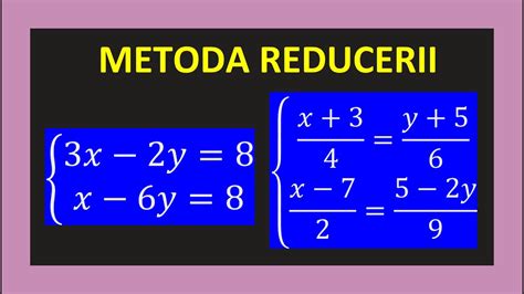 Sisteme De Ecuatii Liniare Cu Necunoscute Gradul Clasa Matematica