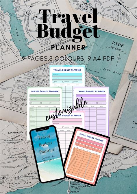 Travel Budget Planner Printable Budget Planner Digital - Etsy