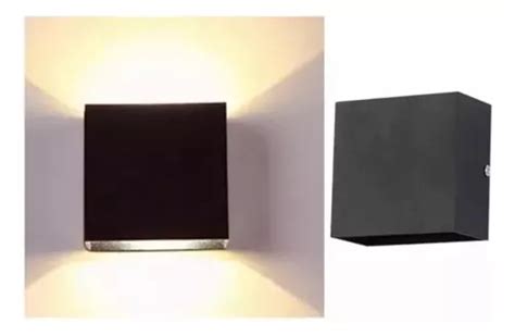 W Luz De Pared Luz Arbotante Led Pared Uso Exterior K Negro