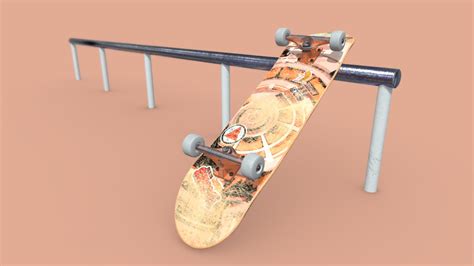 Skateboard on rail - Download Free 3D model by antoineallardchoquette [154065d] - Sketchfab