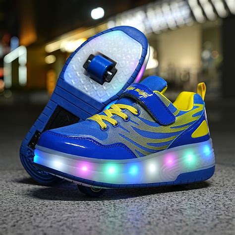 Wheel shoes Colorful lights double-wheeled Heelys sequined leather ...